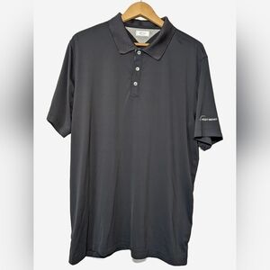 Adidas Adi Pure Short Sleeve Polo Shirt Mens L Large LG Gray Golf Performance